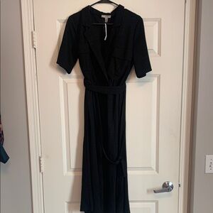 Elegant Black Midi Dress